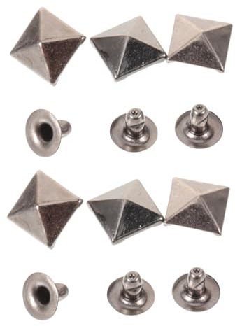 ORFOFE 100 Stück Punk Nieten aus Messing Quadratisch Vintage Ziernieten für Kleidung DIY Lederjacke Tasche Schuhe Dekoration Langlebig Robust