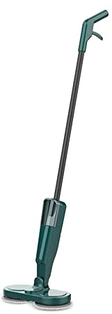 Trapeador giratorio eléctrico con tanque de agua y rociador, tiempo de funcionamiento de 60 minutos, potente limpiador de suelos para madera dura, azulejos y superficies duras