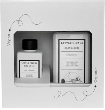 Little Cirkus Baby & Barn – Mjukgörande Presentbox: Hudkräm och kroppsolja (250 ml + 150 ml)