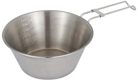 Milisten Bol de Camping Pliable en Acier Inoxydable 304 Grosse Capacité 550 Ml Léger et Compact Vaisselle Solide pour Barbecue Randonnée et Repas en Plein Air