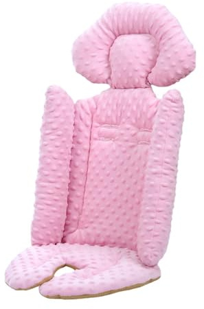 Guangcailun Materasso per passeggino, cuscino per carrozzina, morbido e traspirante, comfort per passeggino universale. Imbottitura universale traspirante per, Rosa, 41x84cm