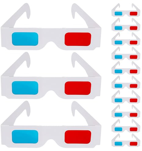 Hoement Occhiali 3D in Carta Rosso e Blu 90 Pezzi per Film e Proiezioni Leggeri e Pieghevoli per Intrattenimento Domestico Attività Scolastiche e Eventi di Gruppo