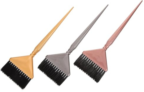 CLISPEED Juego de 3 Pinceles para Teñir el Cabello Cerdas Suaves Set de Suministros para Peluqueros Peine Aplicador para Mechas Herramienta Profesional para Coloración en Salones y Uso