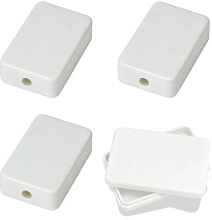 KRFWGUU 4 Stück Abzweigdose 55X35X15Mm, Verteilerdose Außen Wasserdicht, Abzweigdose Aufputz, Abzweigdoses Klein Aus Abs,Aufputzdose Verteilerdose Klein, Mini Aufputzdose Für Elektronikprojekte Weiß