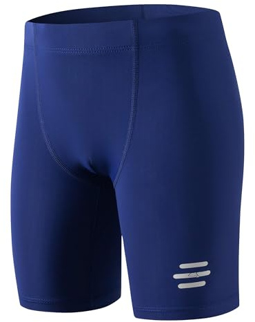 Havideto Boys Jammer Swimming Trunks Safety Reflective Strip UPF 50+ Chlorine Resistant Endurance Kids Training Swim Shorts with Adjustable Drawstring Age 5-14