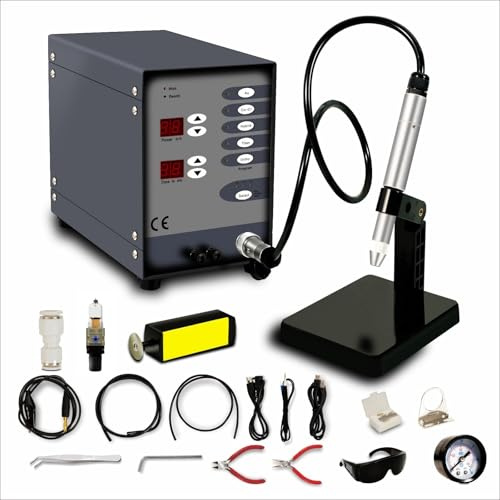 Soldadora por puntos automática, soldadora por puntos pulsada eléctrica para oro y plata, máquina de soldadura por argón pulsado, soldadora por puntos de 100 W para joyería, metales(110V)