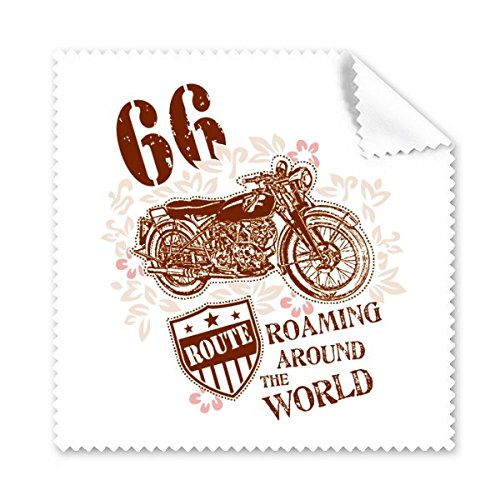 Motorrad Blumen Text Muster Illustration Gläser Tuch Reinigungstuch Handy-Display von 5 x Geschenk