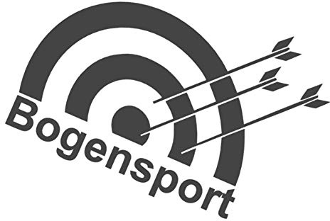 Bogenschießen Bogenschütze Aufkleber Bogensport 10cm oder 20cm Bogenschießverein Bogenschütze (40/2) (20cm Länge, Silbergrau Glanz)