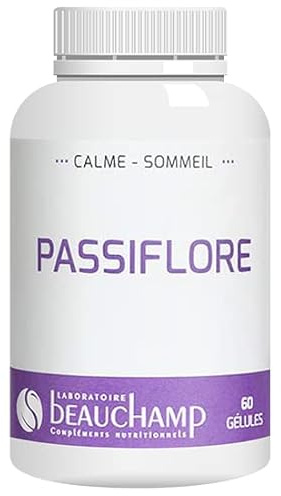 Laboratoire Beauchamp - Complément alimentaire PASSIFLORE - 60 gélules - Sommeil et Relaxation - Calme - Détente - Développé en France