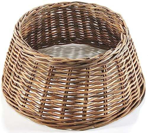Kobolo Baumkragen Weihnachtsbaum Rock Ständer aus Rattan Kubu Grey