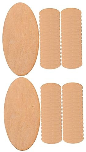COHEALI 100stücke Oval Holzscheiben Unbehandelt Dicke Diy Holzstückchen Für Bastelprojekte Naturholz Für Erwachsene Für Dekoration Und Kunstprojekte