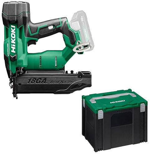 HIKOKI Akku Stift Nagler (0°), NT1850DA (18V, Stiftkopf Ø: 1,9 mm, Stifttype: SK-Stift (18 Ga), Eintreibge.: 2,5 Stk. pro Sek., Stifte per Ladung (ca.): 1.500Stück) Lieferumfang alles im HSC IV Koffer