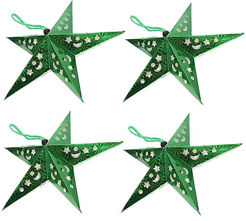 UKCOCO 8sätze Kreative Weihnachtslichter Teiliges Aus Dekorativen Fünfzackigen Sternen -hängelampen Für Festliche Anlässe Batteriebetrieben Für Weihnachten Und Partys