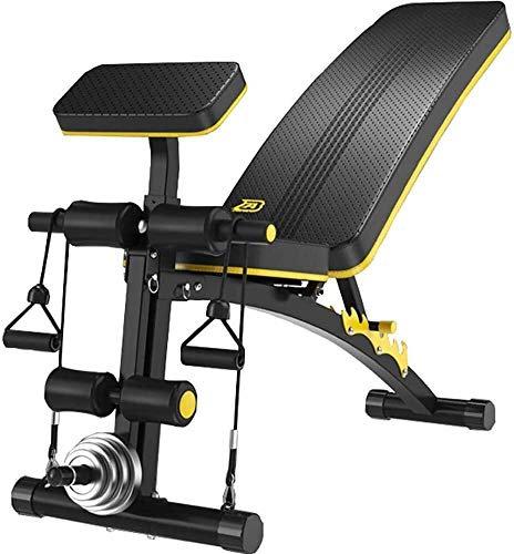 ISolay Hantelbank, verstellbare Krafttrainingsbank, Trainingsbank, verstellbare Hantelbank, Hantelbank, Bauchmuskel-Trainingsbank, Heim-Sit-Ups-Übungsausrüstung