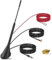 Nelawya DAB/DAB+ Antenne Auto Digital Radio FM/AM Kombi Dachantenne Auto Antenne mit Verstärker mit SMB/SMA Stecker DIN Adapter Autoradio Fahrzeug Splitter Verstärker mit 5m Kabel