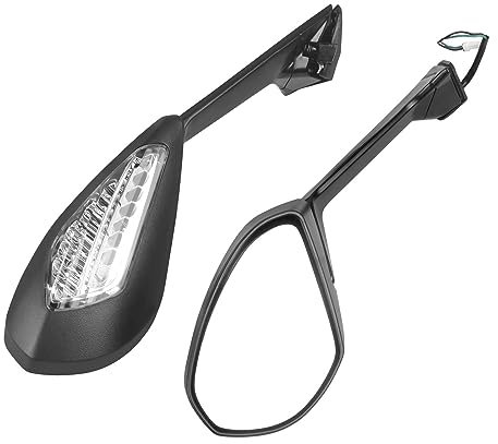 BLNETU Motorradspiegel Motorradspiegel Für Ducati 1199 Für Panigale S R 2012-2014 899 Für Panigale 2014 2015 Motorrad Blinker Licht Rückspiegel Motorradspiegel