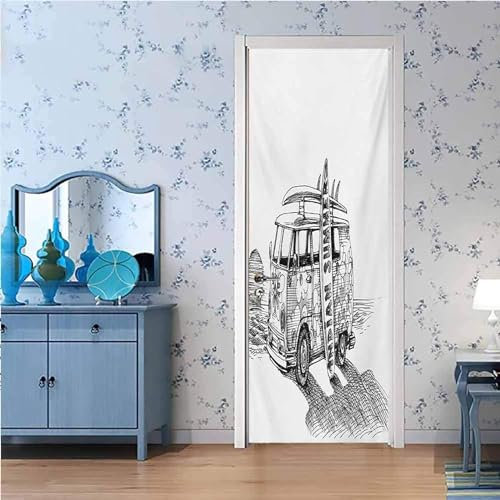 Türtapete 3D Selbstklebend Türposter - Abstraktes Schwarzes Auto 90 X 200 Cm - Fototapete Türfolie Abnehmbar Wandtapete Pvc Wasserdichte Schlafzimmer Türaufkleber - Kinderzimmer Wohnzimmer Kü -8Q8O3F2