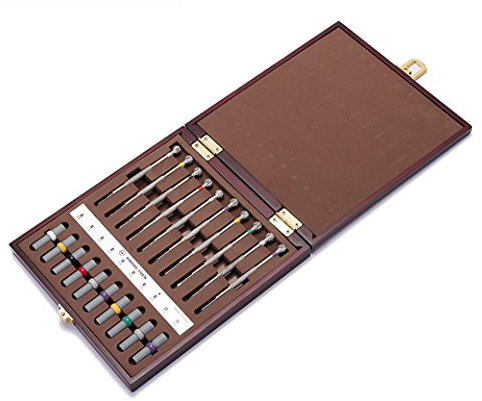KWMAEEUID Set di cacciaviti Assortiti da 10 Pezzi Strumenti per cacciaviti per Riparazione Orologi con barilotto di Peso per orologiaio
