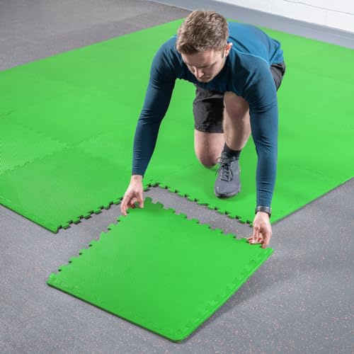 FORZA Tapis de Sol de Salle de Sport Emboîtables | Dalles de 60 cm² | Rembourrage en Mousse EVA | Matériel de Fitness pour Plus de Protection