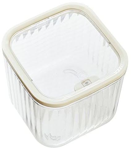 Générique Poubelle De Bureau - Petite Poubelle De Bureau Avec Couvercle,Corbeille À Déchets Transparente Polyvalente Et Organisateur De Coton-Tiges Pour Dortoir, Cuisine, Salle De Bains Et Chambre