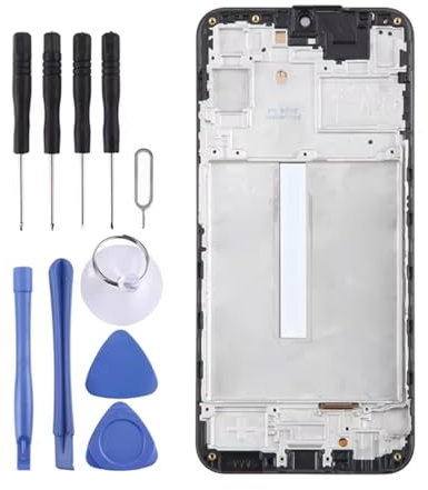 Uitndvyte Pantalla LCD y digitalizador de montaje completo con marco para teléfono celular A25, accesorios de repuesto digitalizador LCD