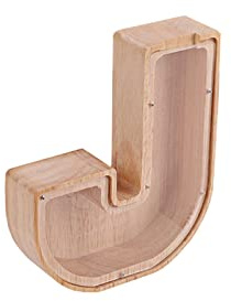 Sparschwein aus Holz/Bambus, englische Buchstaben, Spardose, Münzen, Aufbewahrungsbox, Spardose, Kindergeschenk, Schlafzimmer, Schreibtisch-Ornamente