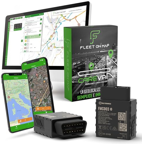 Carevan - Localizador GPS para autocaravanas y furgonetas con aplicación + membresía de 1 mes gratis, conexión sencilla (conector OBD)