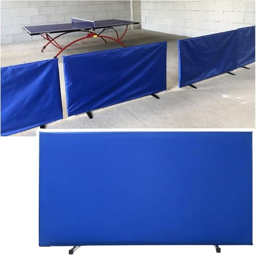 RVUEM Table Tennis Surround Block, Table Tennis Baffle, Quicker and Easier Pick up Balls, Indoor Self Training Privacy Partitions Screen, with 420D Oxford Cloth, for Table Tennis Court,Blue,6 pack