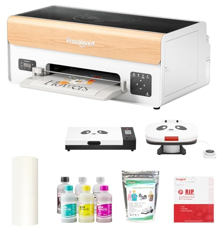 Procolored P13 Imprimante DTF A3 XP600 avec Four de Séchage et Presse à Chaud Transfert Direct sur Film Nettoyage Automatique Compatible Windows pour T-Shirts et Textiles