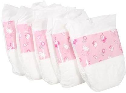 Uonlytech 5 Piezas Pañales para Muñecas Niña Accesorios para Muñecas Reborn Pañales Simulación para Roles Compatibles con Muñecos