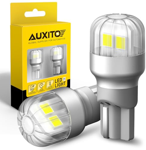 AUXITO 921 LED Bulb Reverse Light, 400% Bright 912 T15 6000K White Canbus Error Free W16W 906 904 Backup Replacement Parking Light Assemblies For Car/Trunk, Pack of 2