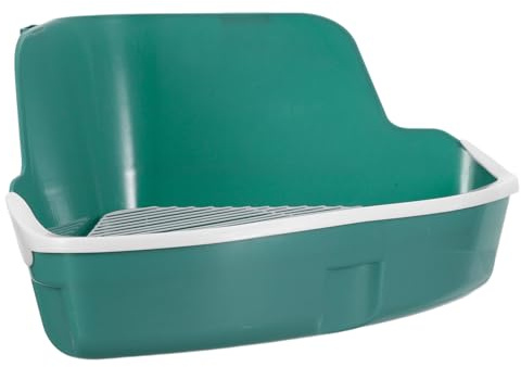 Hohopeti Lettiera per Piccoli Animali e Vaschetta per Addestramento Criceti Montabile a Parete, Contenitore Sanitario per Toilette Interna, Vaschetta Bagno Angolare per Conigli e Roditori,