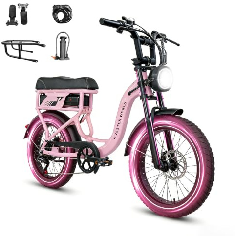 AVDLEU Vélo Électrique Adulte 16/20 Pouces, Velo Electrique Homme Femme avec Batterie Amovible 36V/48V 12,8/15.6Ah, Fat Bike Électrique 16 x 3.0/4.0, Double Suspension, Freins à Double Disque