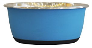 Tyrol Bol INOX Antidérapant pour Chat/Chien/Animaux de Compagnie Bleu 16 cm