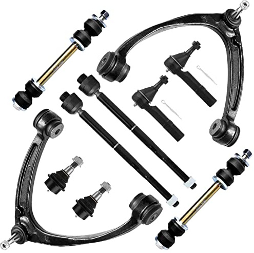 SCITOO 10pcs Front Suspension Kit Upper Control Arm Tie Rod Ends Sway Bar Links Lower Ball Joints Fit 2007-2013 For Chevy Silverado 1500 Suburban 1500 2007-2014 Tahoe