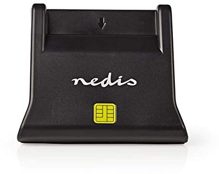 Nedis RDRU2SM3BK Lector de Tarjetas Inteligentes, Negro, USB 2.0