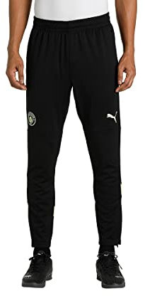 PUMA Uomo Pants Pantaloni da Training per Calcio Manchester City F.C. da Uomo XS Black Fizzy Light Yellow