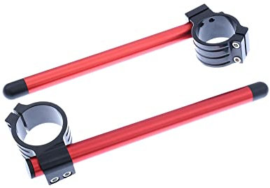 avdb-moto Paae erhöte Stummellenker/erhöte Klemmen 37 mm + Rohr kompatibel mit CBR 600 F 1987-1990, VF700 1986-1987, VFR 750 1986-1987 (Rot)