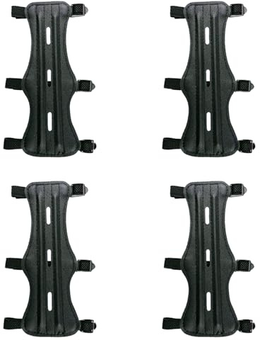 Miokun 2/4/6 Pack Adjustable Bow Armguard Archery Arm Guards Leather Forearm Protector (6)