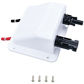 Passacavo solare per tetto con cavo in rame 1 Ft 10 AWG, doppio passacavo solare con connettore IP68, passacavo per camper, barche, camper e pannelli solari