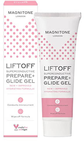 MAGNITONE LiftOff Superconductive Gel for Microcurrent & Radiofrequency Facial Devices – Water-Based Hypoallergenic EMS Face Gel, Hydrating Wipe Off Formula, Fragrance Free – 1 Pack