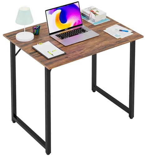 PayLessHere 80 CM Computer Desk,Office Desk with Metal Frame,Modern Simple Style for Home Office Study,Writing for Small Space,Vintage
