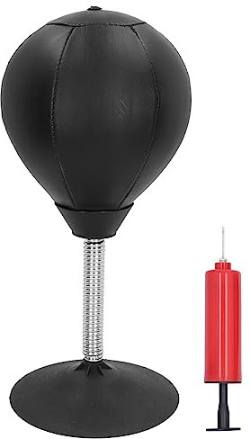 Hooleey Desktop Punching Bag Stress Buster Standing Desk Table Boxing Punch Ball Toy with Suction Cup