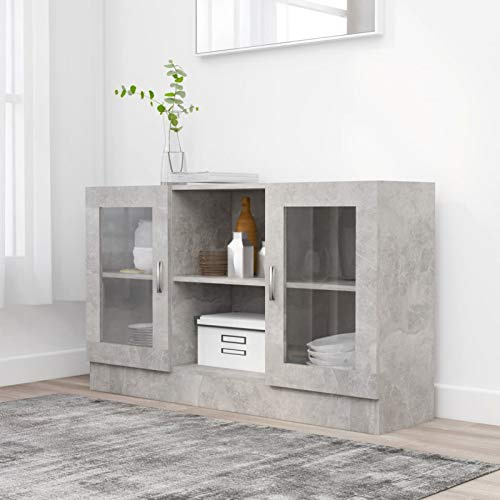 Gecheer Trendy Vitrine Cabinet - Engineered Wood, 2 Compartments, 120 x 30.5 x 70 cm - Ideal for Room Organization and Decor Model802790