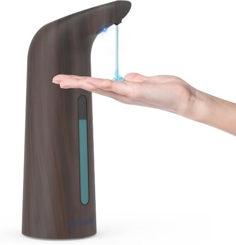 Greatmay Seifenspender automatisch, Elektrischer Seifenspender mit Sensor | 400ml Flüssigseifenspender mit Batterie, IPX7 Wasserschutz und 4 Stufen Dosierung für Küche und Bad