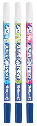 Pelikan Super Pirate Ink Eraser, Line Width M (Multi Tip) Ink Killer for Erasing and Overwriting, Pack of 2
