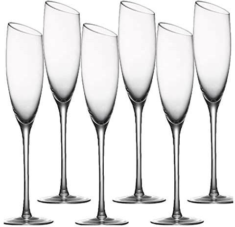 YYBDENL Coupe de Champagne Verres de Champagne timides incassables, réutilisable, verrerie Lave-Vaisselle, Verre à vin Rouge Haut de Gamme de Verre Mousseux de vin de vin - 6pieces. flûte à Champagne