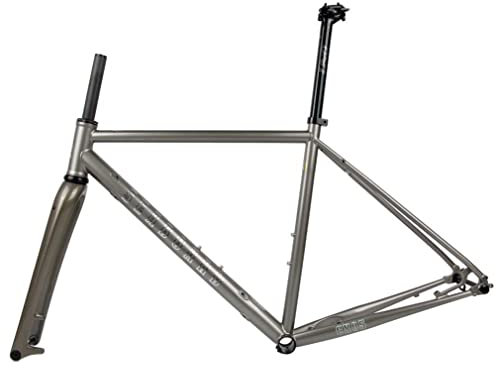 ITETONE 700c Rennrad-Rahmen-Set, leicht, Carbon, 43,5/46/48/50/52/54/56 cm, Scheibenbremsenrahmen, Innenführung durch Achse, F100 mm/R142 mm (56 cm)