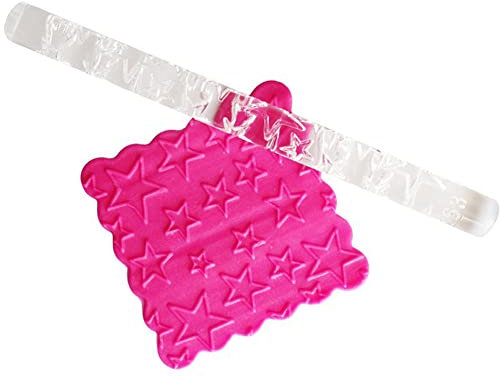 Mattarello per fondente, grande mattarello in acrilico, rullo per pasta di zucchero, rullo per impasto, antiaderente, per pizza e torte (51014 stella a cinque punte)