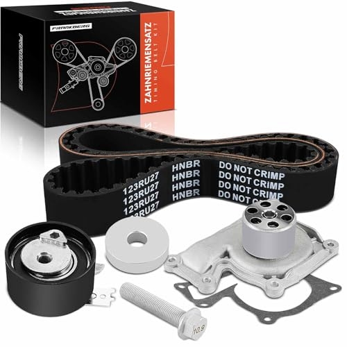 Frankberg Zahnriemensatz Zahnriemen Wasserpumpe Kompatibel mit Qashqai +2 I | Kompatibel mit Twingo II CN0 Me.gane III Coupe DZ0/1 Duster HM Clio III BR0/1 CR0/1 Cap.tur I H5 J5 Sandero Lodgy JS
